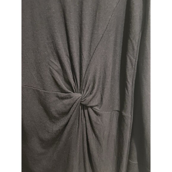 Athleta Women’s Top Small Black Pullover Long Sleeve Top Ruched Side Athleisure - Picture 3 of 4